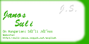 janos suli business card